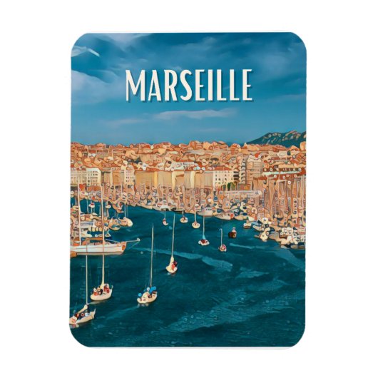 Magnet Flexible Marseille Photo Vintage (Vertical)