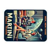 Magnet Flexible Martini Space Travel Affiches New York (Horizontal)
