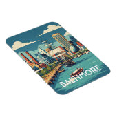 Magnet Flexible Maryland Baltimore Inner Harbor Travel (Côté Droit)