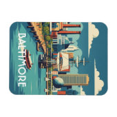 Magnet Flexible Maryland Baltimore Inner Harbor Travel (Horizontal)