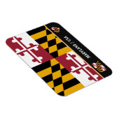 Magnet Flexible Maryland Drapeau & Maryland État / Voyage Amérique (Côté Droit)