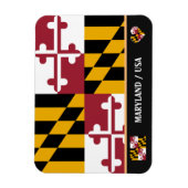 Magnet Flexible Maryland Drapeau & Maryland État / Voyage Amérique (Vertical)