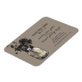 Magnet Flexible Mason Jar & Fleurs sauvages Enregistrer la date (Côté Gauche)