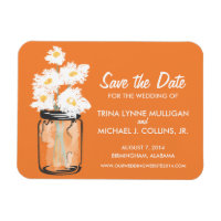 Mason Jar rempli de marguerites blanches Enregistr