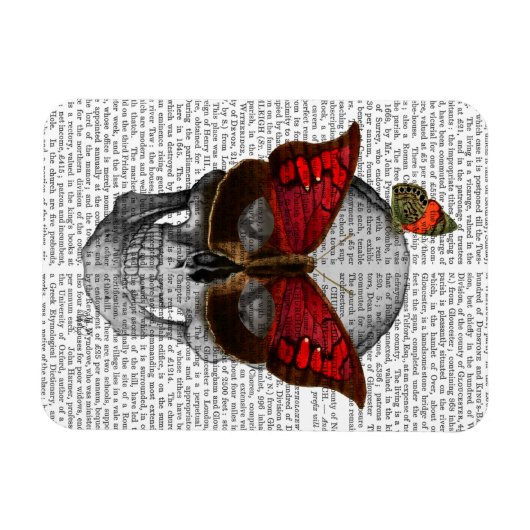 Magnet Flexible Masque papillon rose (Horizontal)