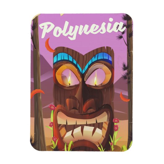 Magnet Flexible Masque Tiki de Polynésie (Vertical)