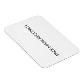 Magnet Flexible Masque visage Requis noir et blanc simple (Côté Droit)