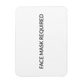 Magnet Flexible Masque visage Requis noir et blanc simple (Vertical)
