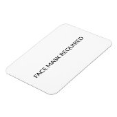 Magnet Flexible Masque visage Requis noir et blanc simple (Côté Gauche)