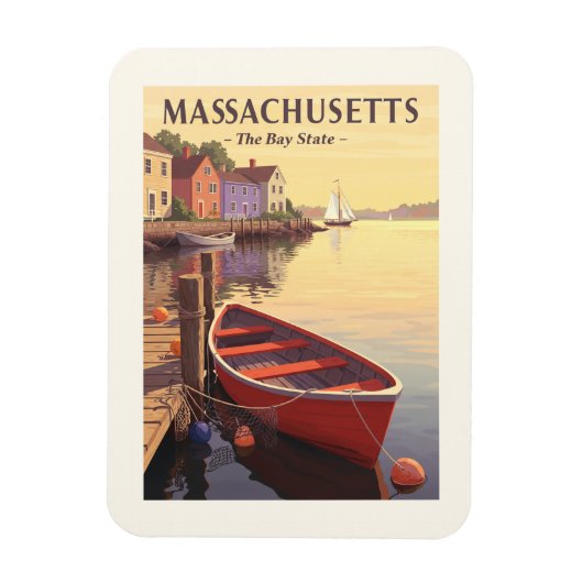 Magnet Flexible Massachusetts vintages (Vertical)