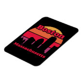 Magnet Flexible Massachusetts vintages de Boston (Côté Gauche)