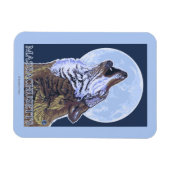 Magnet Flexible MassachusettsHowling Wolf (Horizontal)