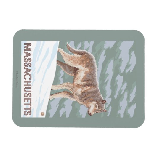 Magnet Flexible MassachusettsScène Wolf (Horizontal)