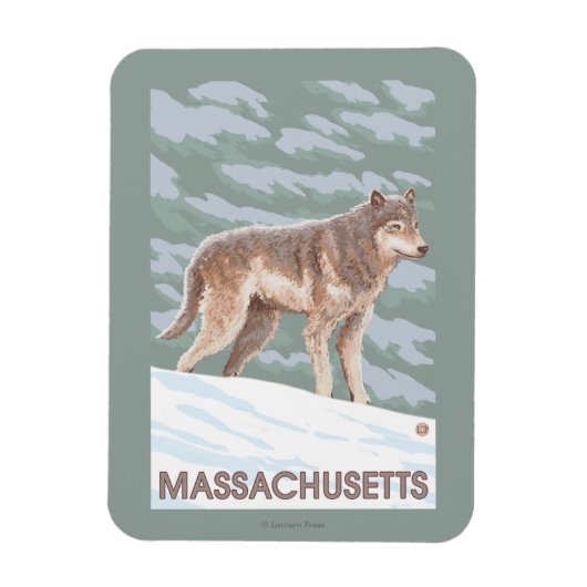 Magnet Flexible MassachusettsScène Wolf (Vertical)