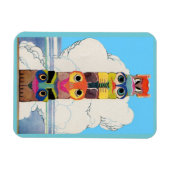 Magnet Flexible mât totémique des années 1920 (Horizontal)