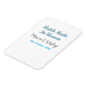 Magnet Flexible Match made in heaven blue black couple name date (Côté Gauche)