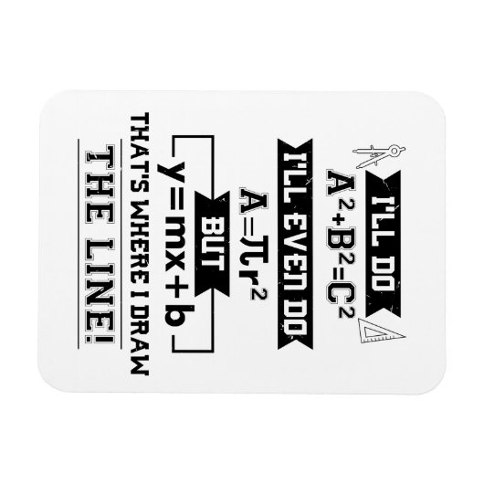 Magnet Flexible Math Math Cadeaux enseignant mathématiques (Horizontal)