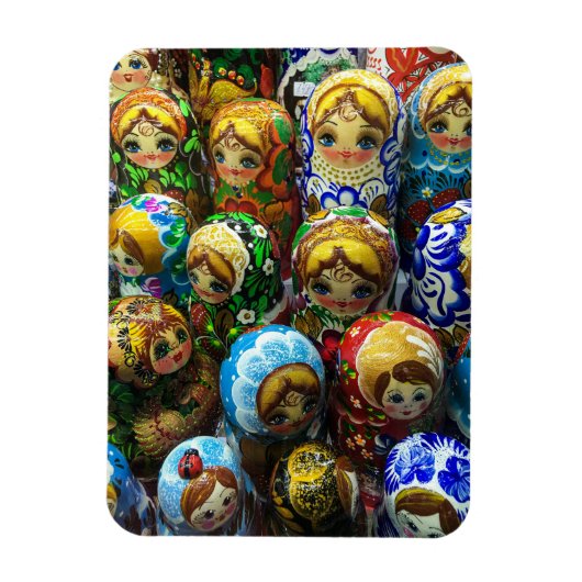 Magnet Flexible Matryoshka Poupées Souvenir Kiosque Voyage Photo (Vertical)