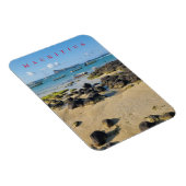 Magnet Flexible Maurice plage et bateaux vue aimant (Côté Droit)