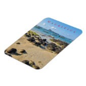 Magnet Flexible Maurice plage et bateaux vue aimant (Côté Gauche)