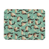 Magnet Flexible Mauvais chats siamois frapper des trucs (Horizontal)