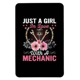 Magnet Flexible Mécanique Juste Une Fille Amoureuse Avec Un Mécani