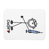 Magnet Flexible Médecin Bâtonnet de Base (Horizontal)