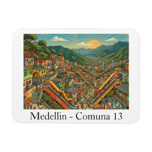 Magnet Flexible Medellin Colombie Comuna 13 Voyage Art