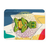 Magnet Flexible Méditation Mandala de la tortue luth (Horizontal)