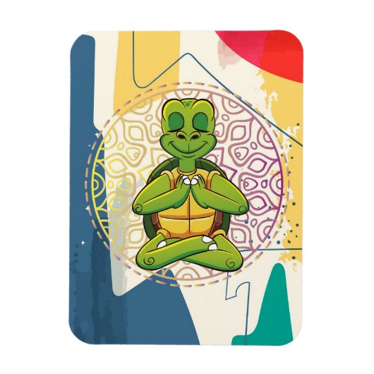 Magnet Flexible Méditation Mandala de la tortue luth (Vertical)