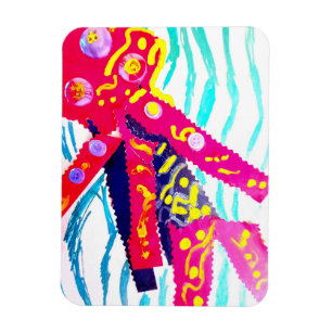 Magnet Flexible Méduse été coloré