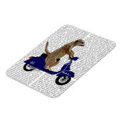 Magnet Flexible Meerkat sur Dark Blue Moped (Côté Gauche)