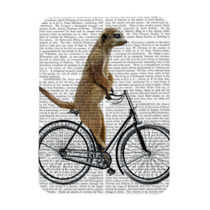 Magnet Flexible Meerkat sur la bicyclette