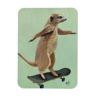 Magnet Flexible Meerkat Sur Skateboard 3