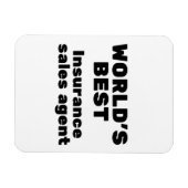 Magnet Flexible Meilleur agent commercial d'assurance au monde (Horizontal)