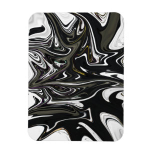 Magnet Flexible Meilleur art abstrait noir et blanc, peinture abst