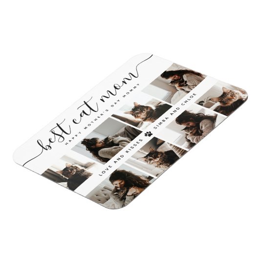 Magnet Flexible Meilleur Chat Maman : Custom Mother's Day Photo de (Côté Gauche)