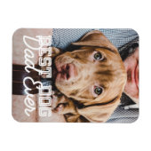 Magnet Flexible Meilleur Chien Papa Jamais Moderne Personnalisé An (Horizontal)