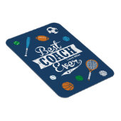 Magnet Flexible Meilleur entraîneur jamais avec nom et équipement  (Côté Droit)