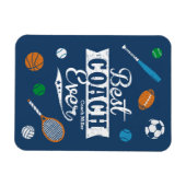 Magnet Flexible Meilleur entraîneur jamais avec nom et équipement  (Horizontal)