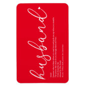 Magnet Flexible Meilleur Mari du monde Définition Script amour coe (Vertical)