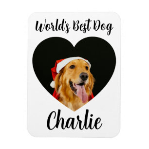 Magnet Flexible Meilleur nom de chien au monde Cadre photo en form