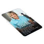 Magnet Flexible Meilleur oncle du monde, photo de définition du mu (Côté Droit)