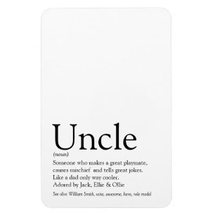 Magnet Flexible Meilleur Oncle Funcle Définition Amusante