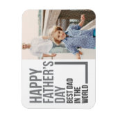 Magnet Flexible Meilleur papa à la Fête des pères mondiale | Magne (Vertical)