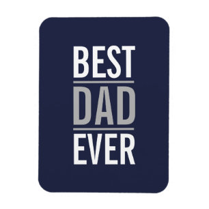 Magnet Flexible Meilleur Papa du Monde Bleu marine moderne