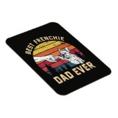 Magnet Flexible Meilleur papa Frenchie Rétro (Côté Droit)