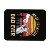 Magnet Flexible Meilleur papa Frenchie Rétro (Horizontal)