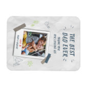 Magnet Flexible Meilleur Papa Jamais Enfants Photo Personnalisée (Horizontal)