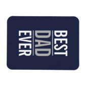 Magnet Flexible Meilleur papa jamais | Marine bleu moderne (Horizontal)